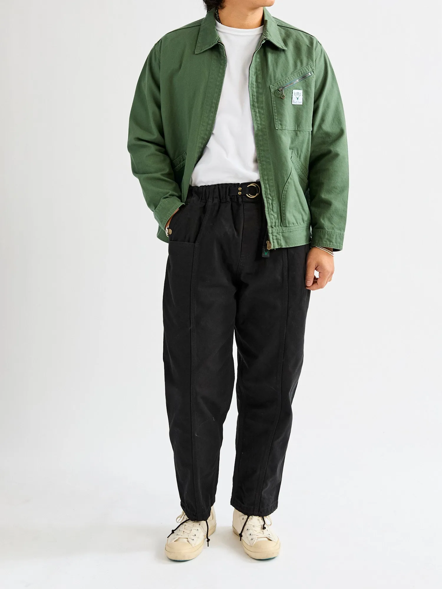 11.5oz Cotton Canvas Belted C.S Pant in Black