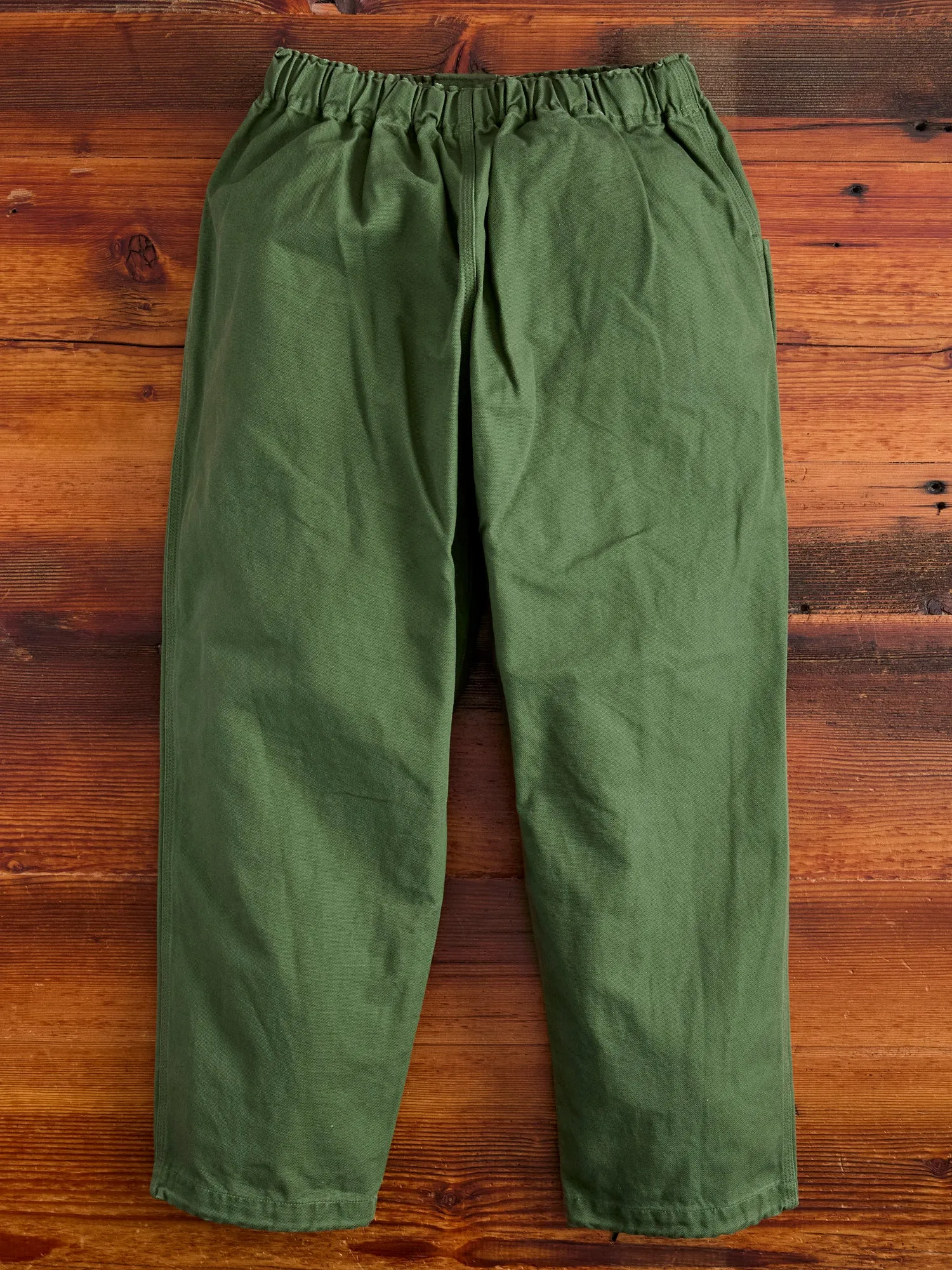 11.5oz Cotton Canvas Belted C.S Pant in Moss Green