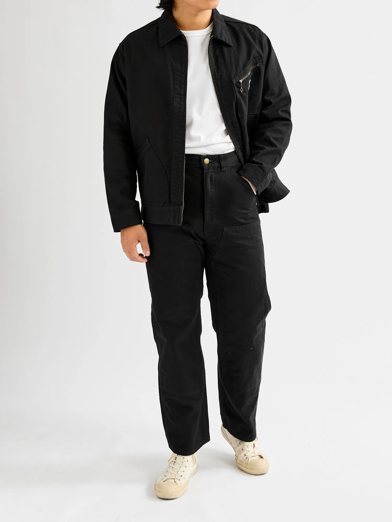 11.5oz Cotton Canvas Painter Pant in Black