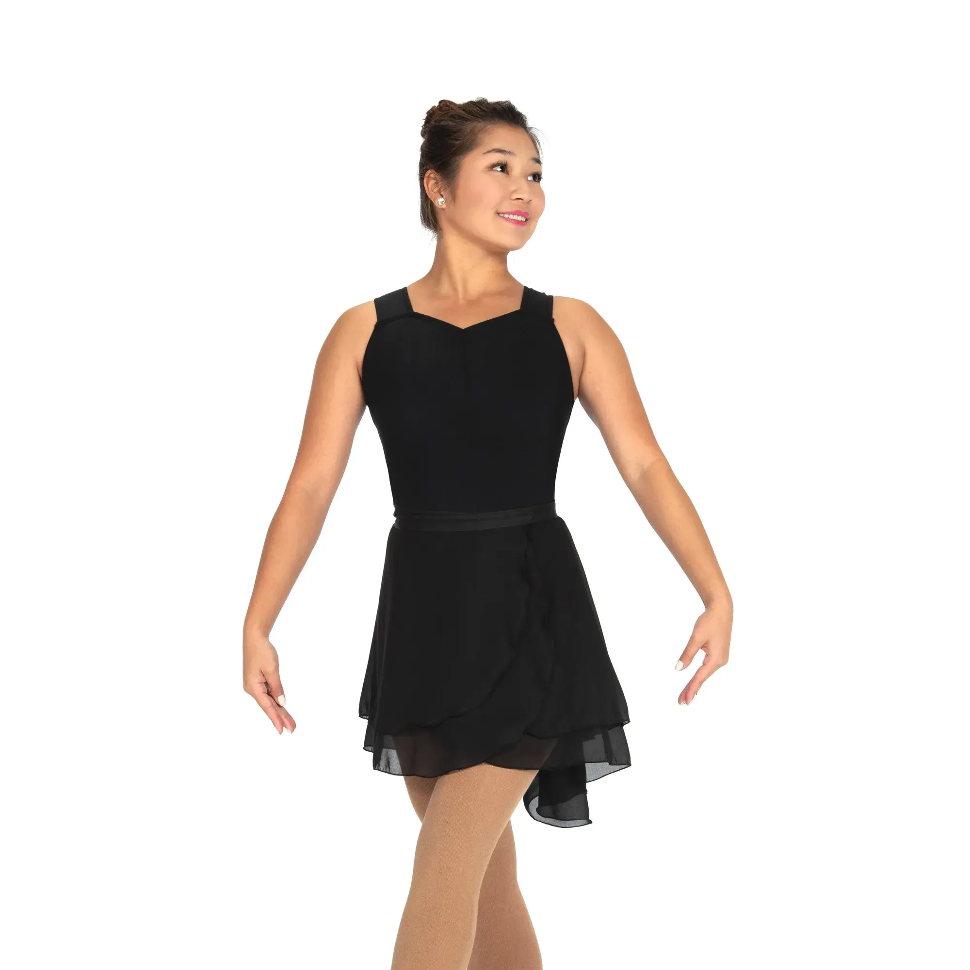 297 Competition Figure Skating Shirred Supplex Bodysuit