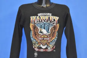 80s 3D Emblem Harley Davidson Thermal t-shirt Small