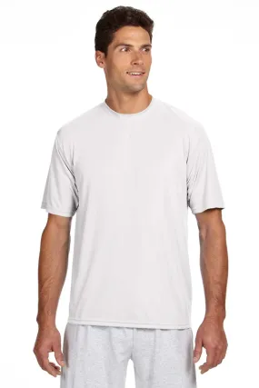 A4 Mens Performance Moisture Wicking Short Sleeve Crewneck T-Shirt - White