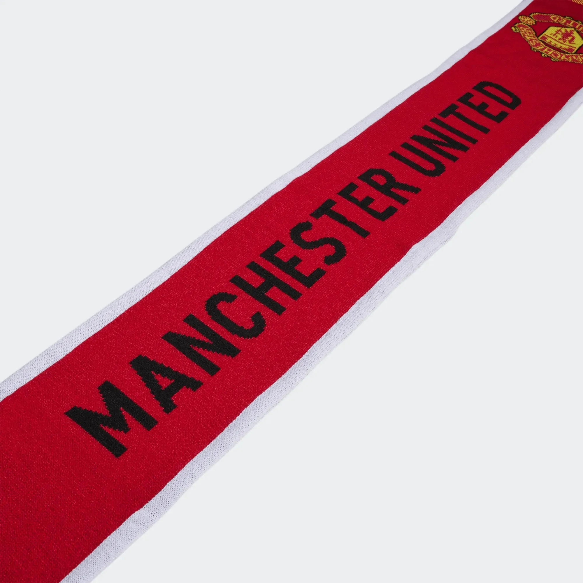 adidas 22-23 Manchester United Scarf - Red-Black-White