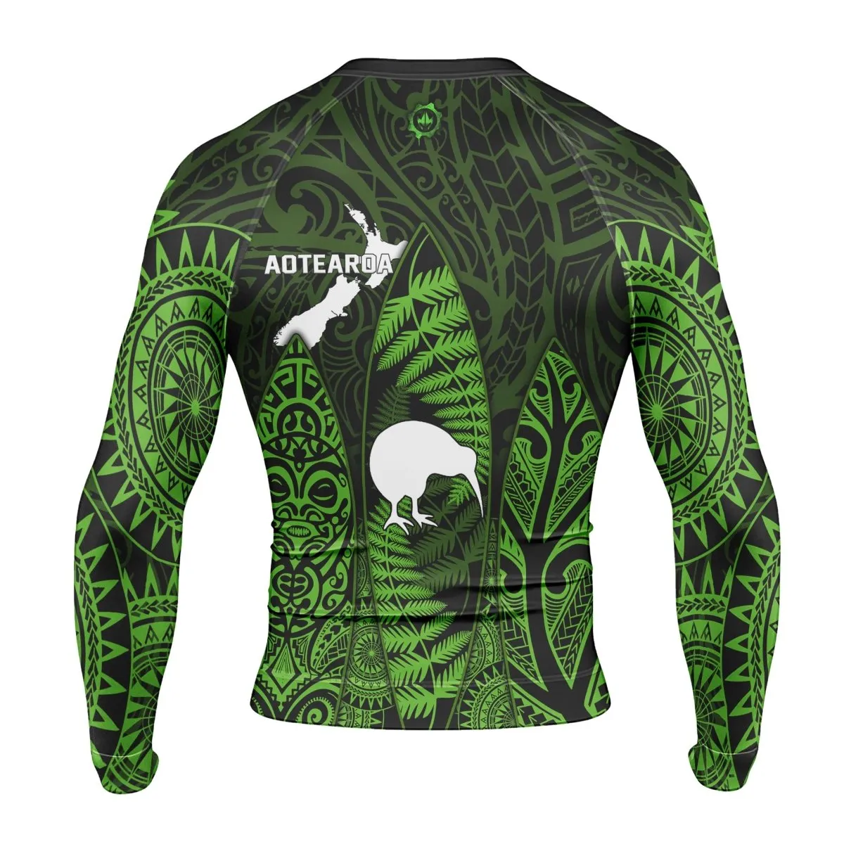 Aotearoa Kiwi Bird Men's Long Sleeve Rash Guard