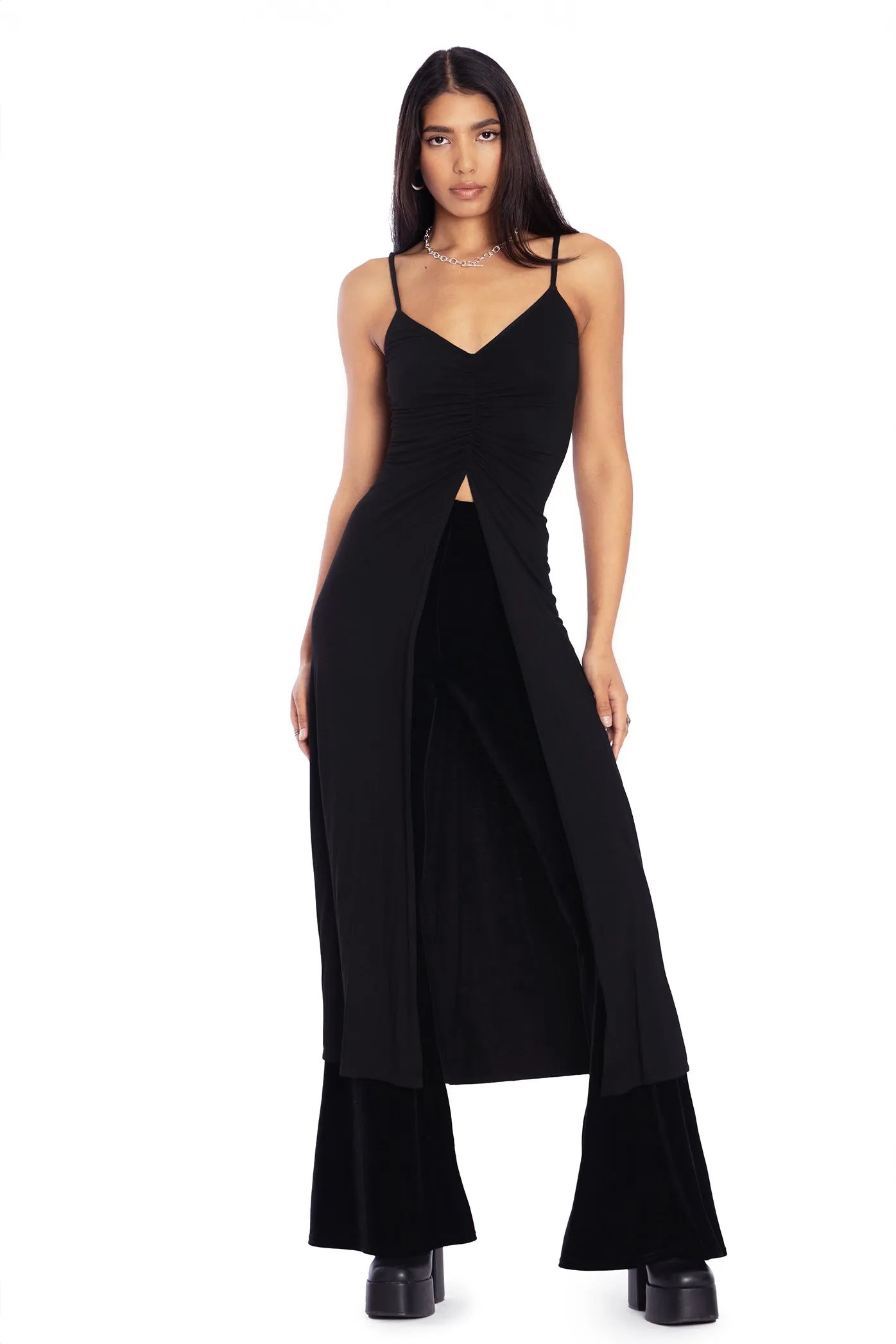 Apparition Split Front Midaxi Top