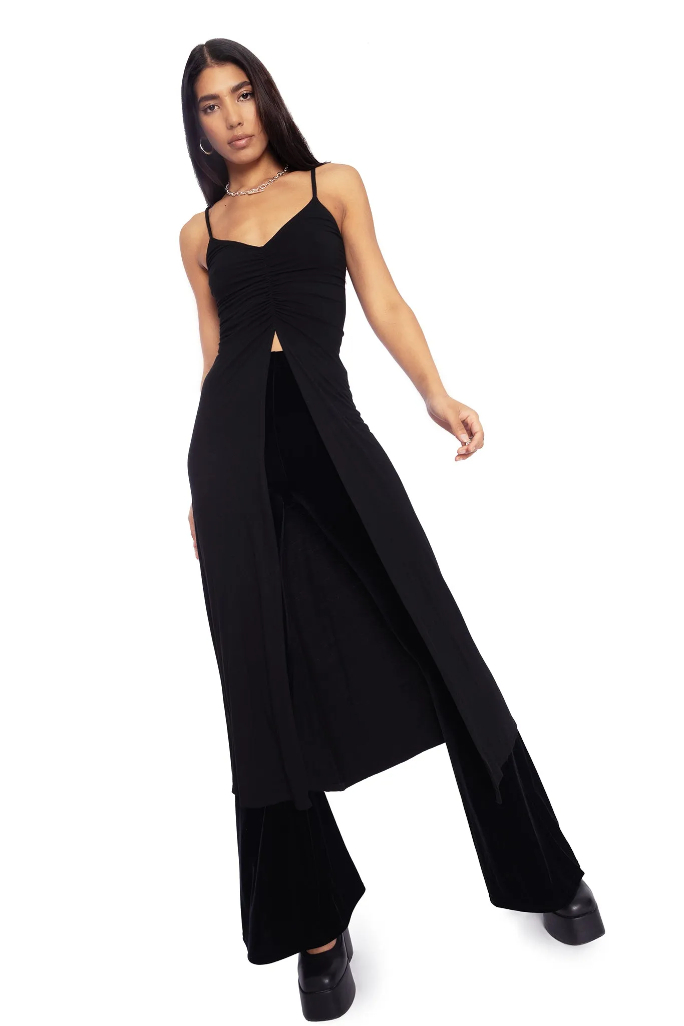 Apparition Split Front Midaxi Top
