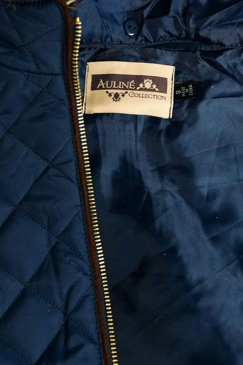 Auliné Collection Womens Quilted Zip Up Lightweight Fur Hooded Padding Vest
