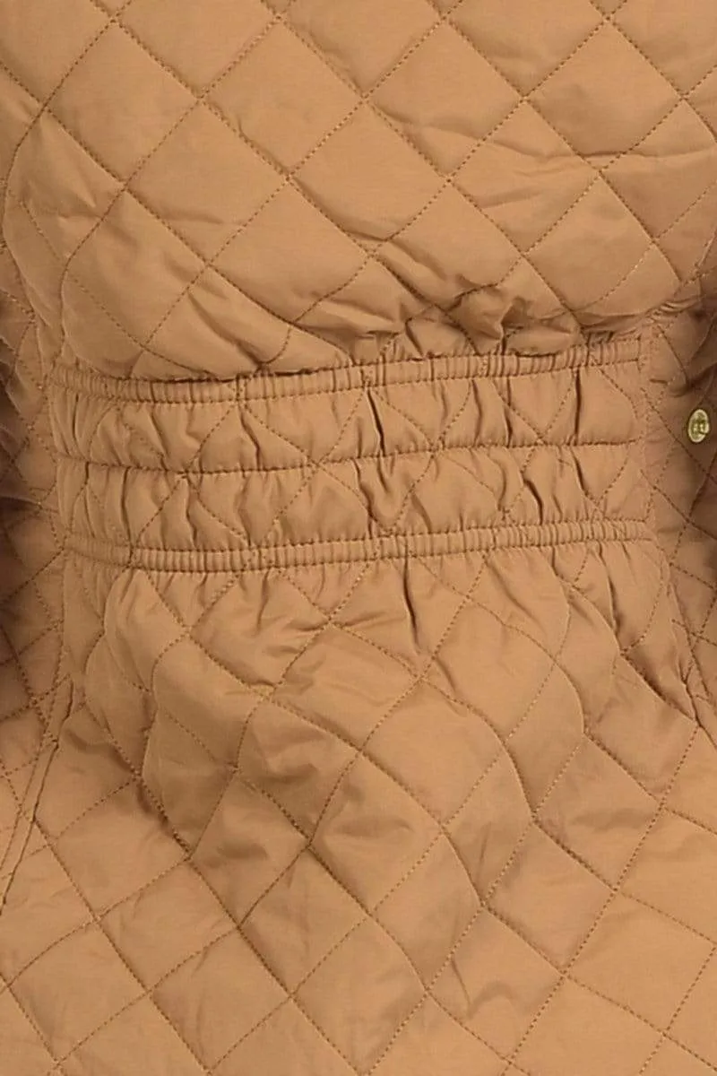 Auliné Collection Womens Quilted Zip Up Lightweight Fur Hooded Padding Vest