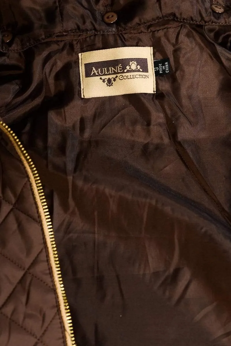 Auliné Collection Womens Quilted Zip Up Lightweight Fur Hooded Padding Vest