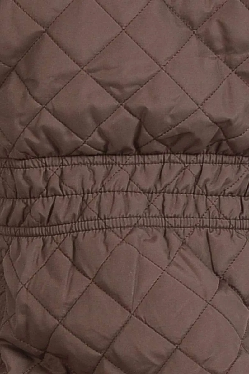 Auliné Collection Womens Quilted Zip Up Lightweight Fur Hooded Padding Vest