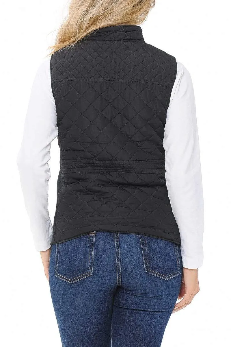Auliné Collection Womens Quilted Zip Up Lightweight Padding MFZP Vest