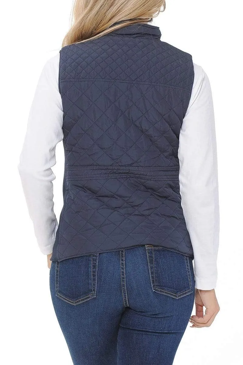Auliné Collection Womens Quilted Zip Up Lightweight Padding MFZP Vest