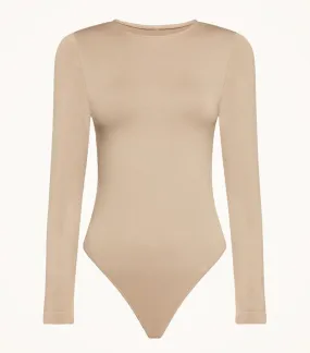 Aurora Shape String Bodysuit Café Au Lait