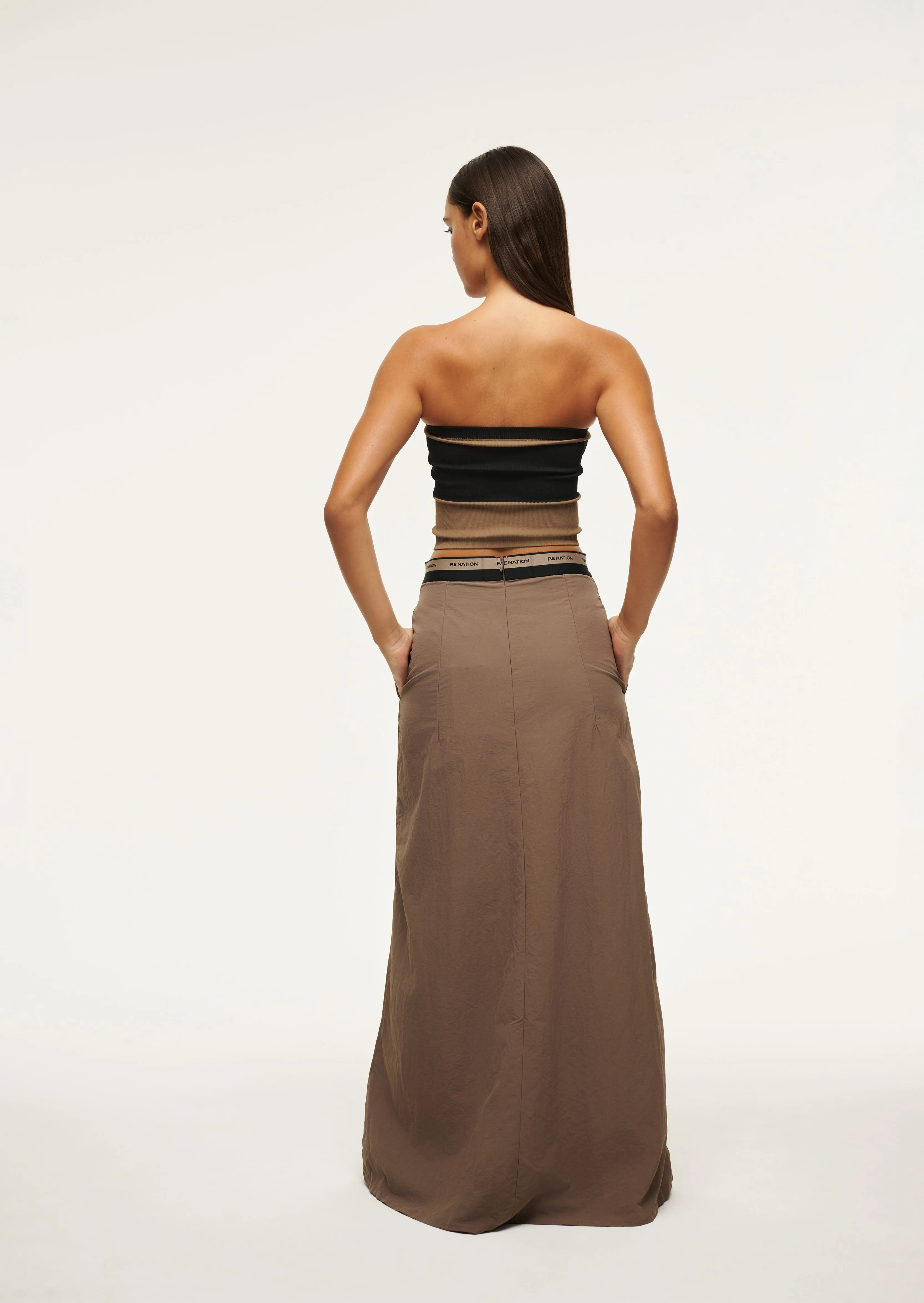 AVANT SKIRT IN FOSSIL