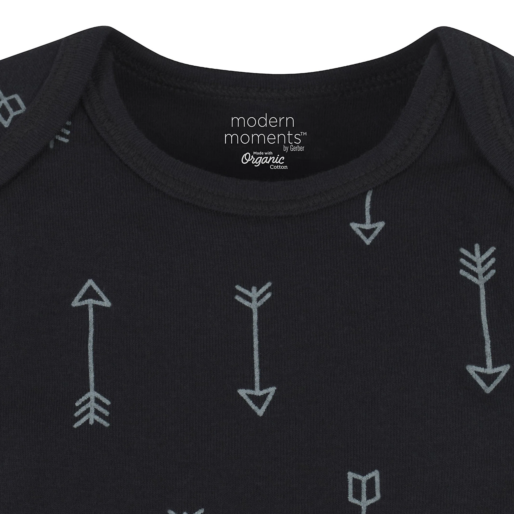 Baby Boys Arrows Organic Short Sleeve Onesies® Brand Bodysuit