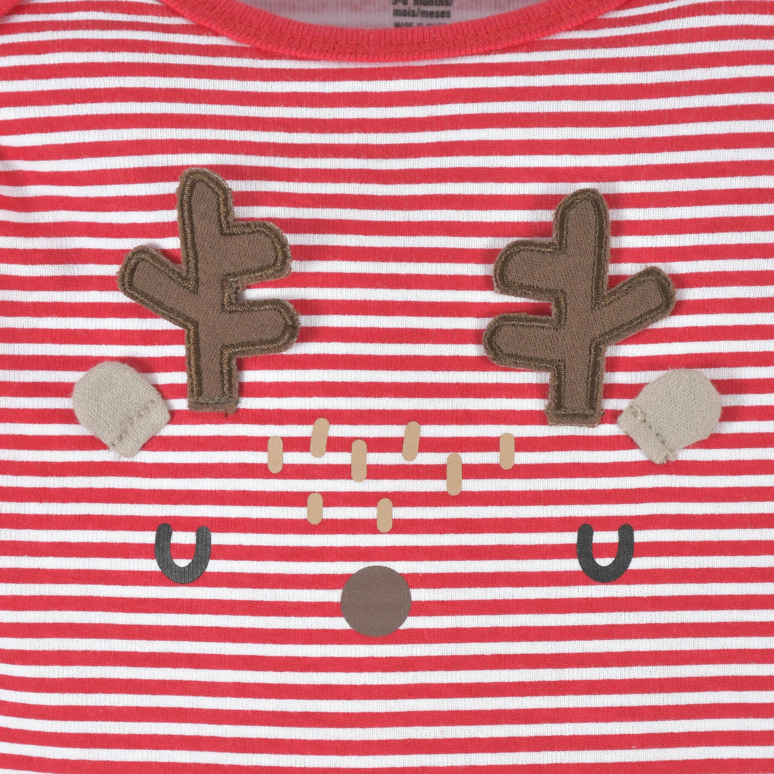 Baby Neutral Reindeer Long Sleeve Onesies® Bodysuit