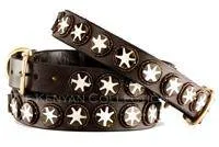 Batik Bone Star Beaded Dog Collar