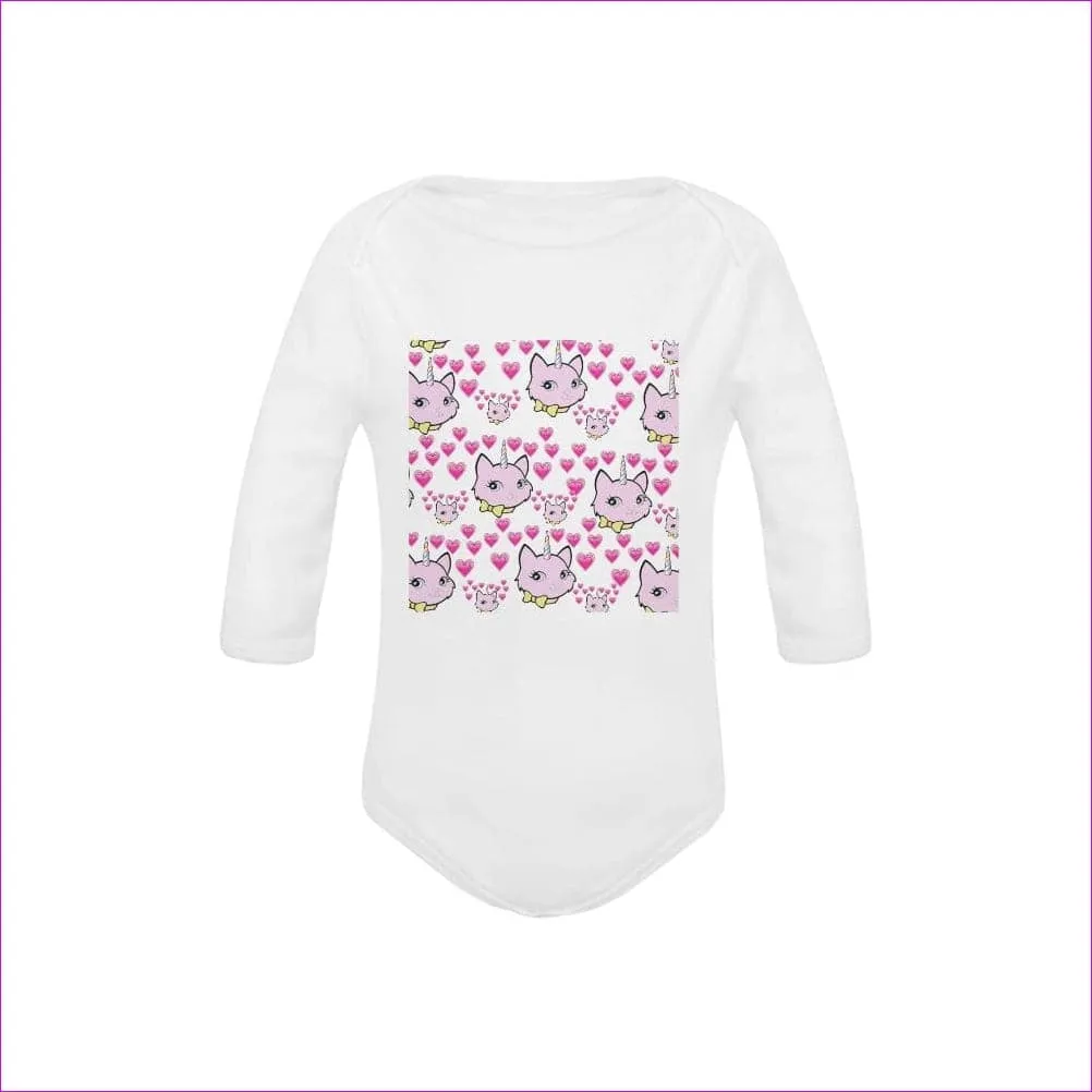 Bec & Friends Uni-Kitten Baby's Organic Long Sleeve One Piece