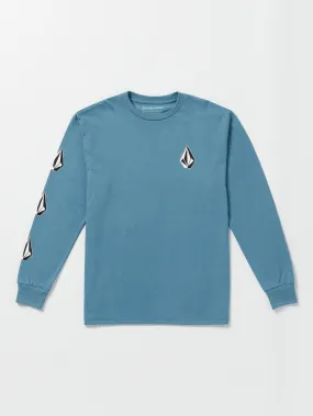 Big Boys Iconic Stone Long Sleeve Tee - Indigo Ridge