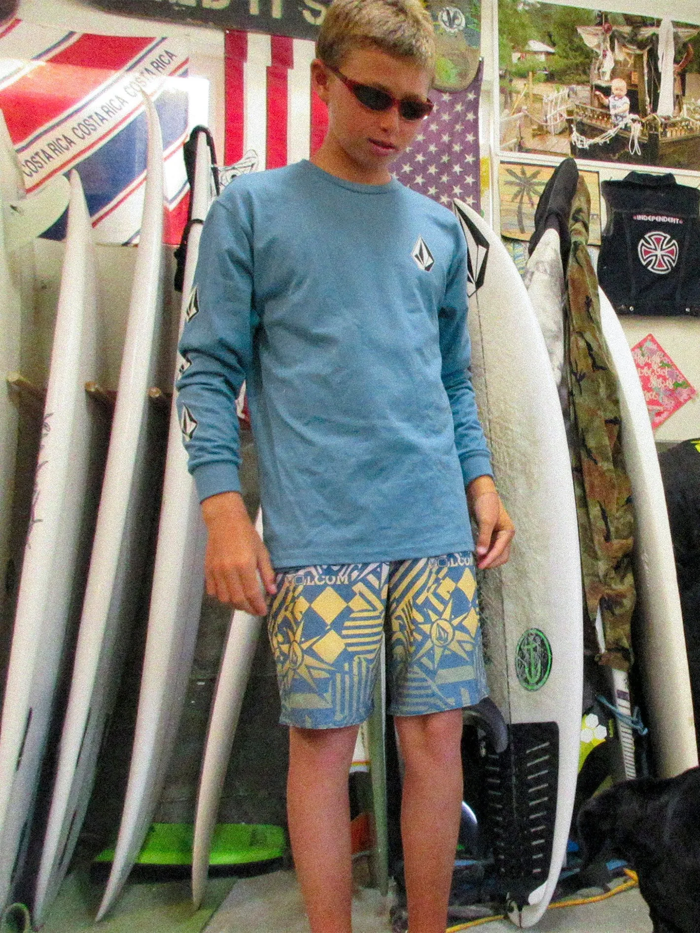 Big Boys Iconic Stone Long Sleeve Tee - Indigo Ridge