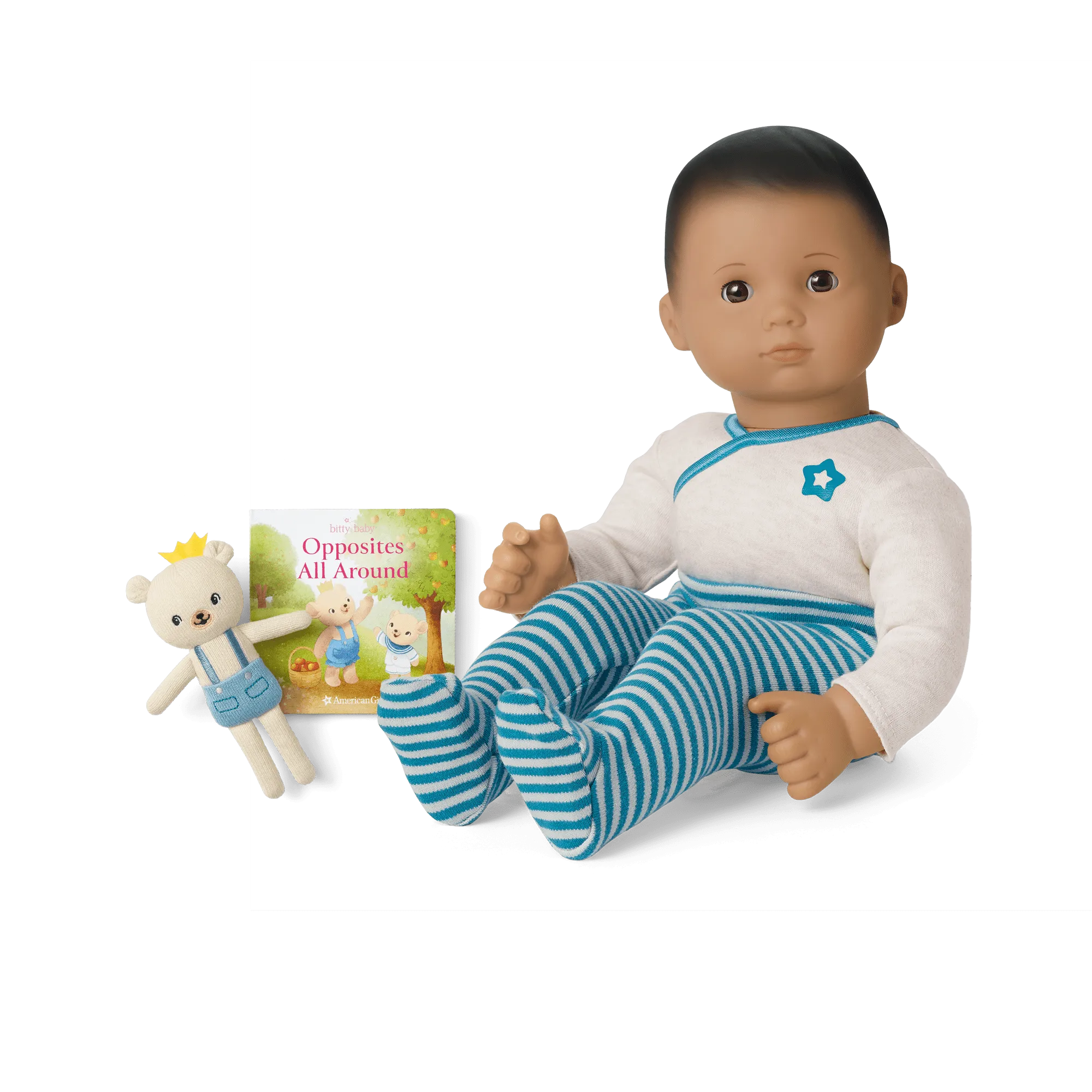 Bitty Baby® Doll #5 in Soft Blue   Bear Friend & Board Book