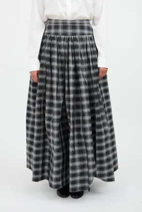 Black & White Plaid Ruffle Skirt