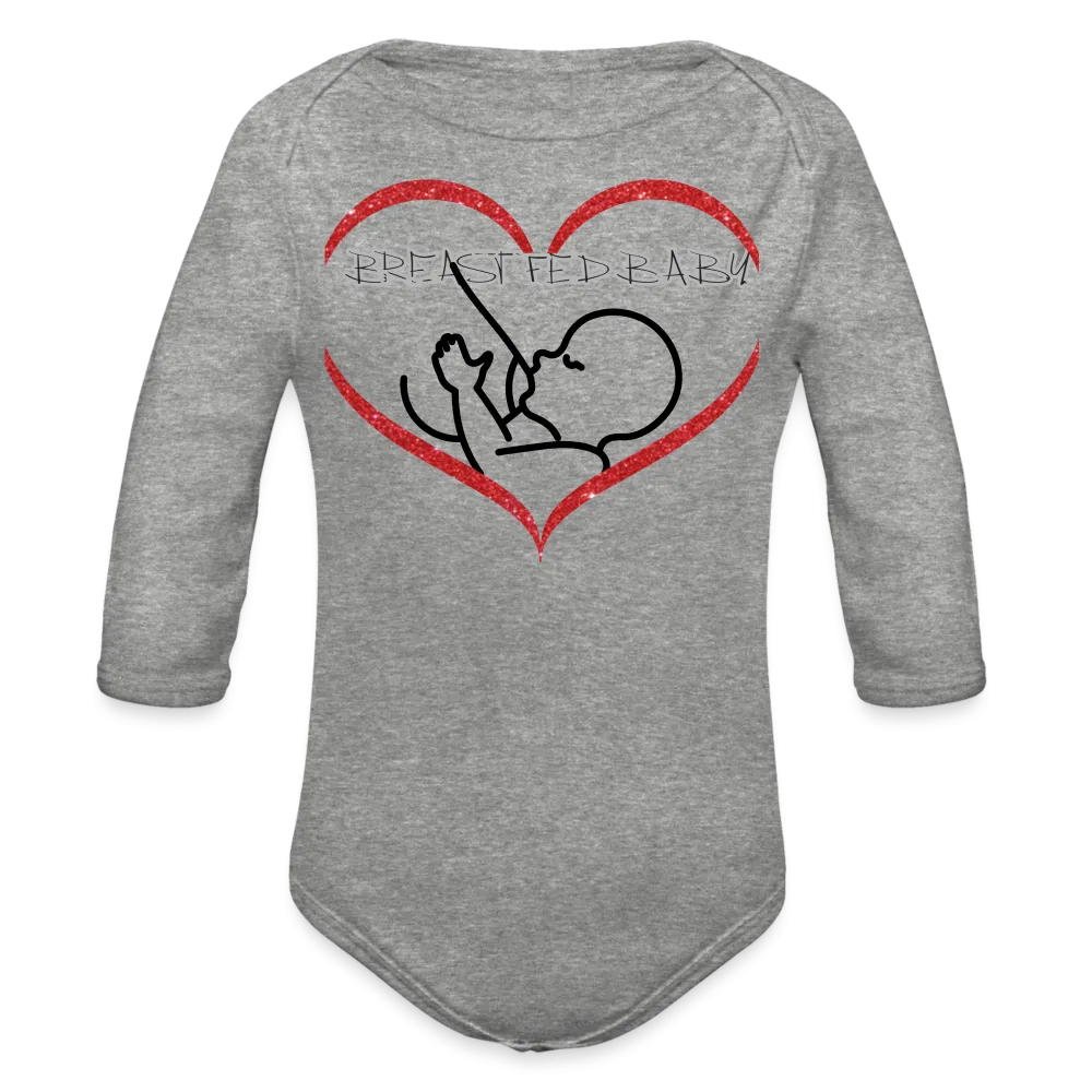 Breastfed Baby Organic Long Sleeve Baby Bodysuit - 9 colors