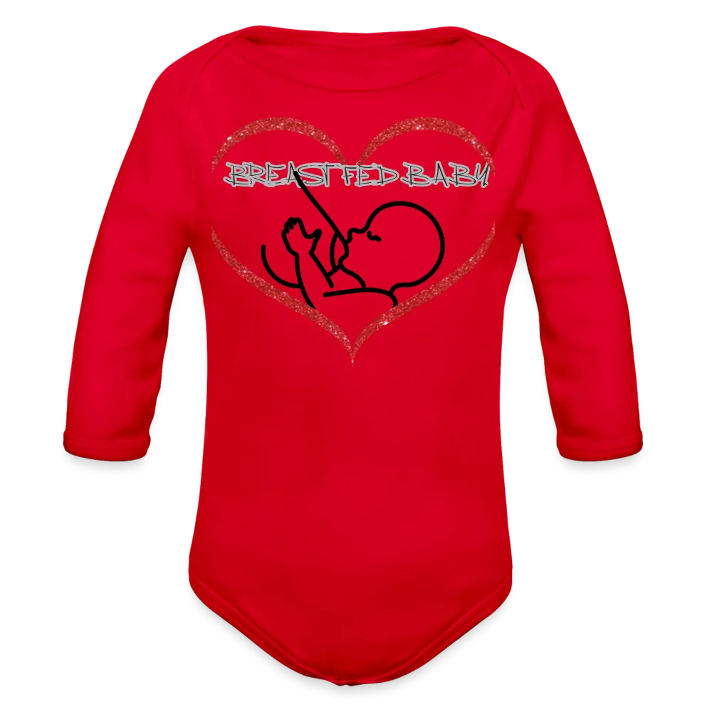 Breastfed Baby Organic Long Sleeve Baby Bodysuit - 9 colors