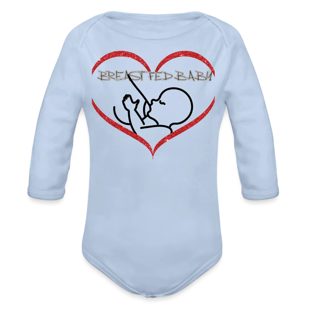 Breastfed Baby Organic Long Sleeve Baby Bodysuit - 9 colors