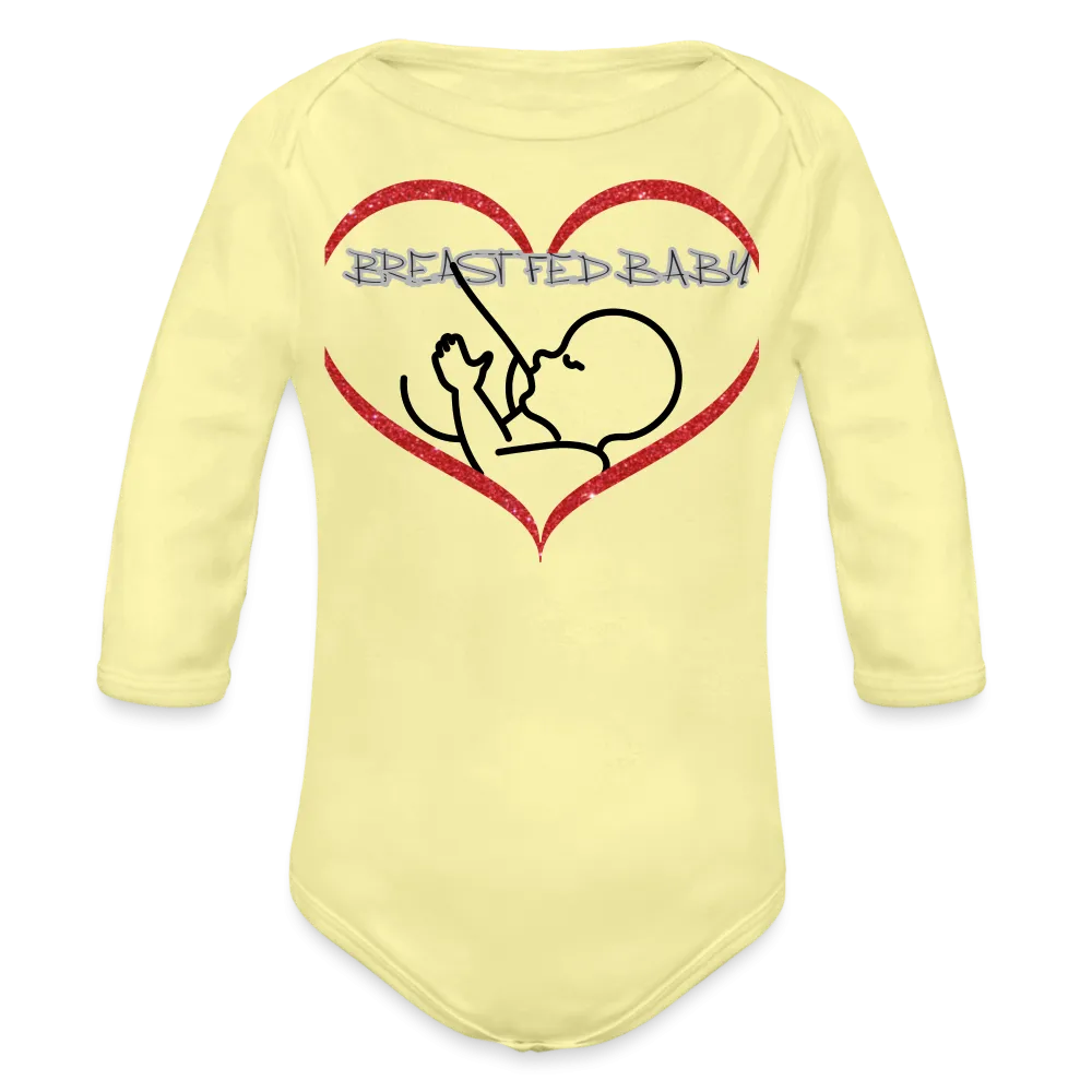 Breastfed Baby Organic Long Sleeve Baby Bodysuit - 9 colors