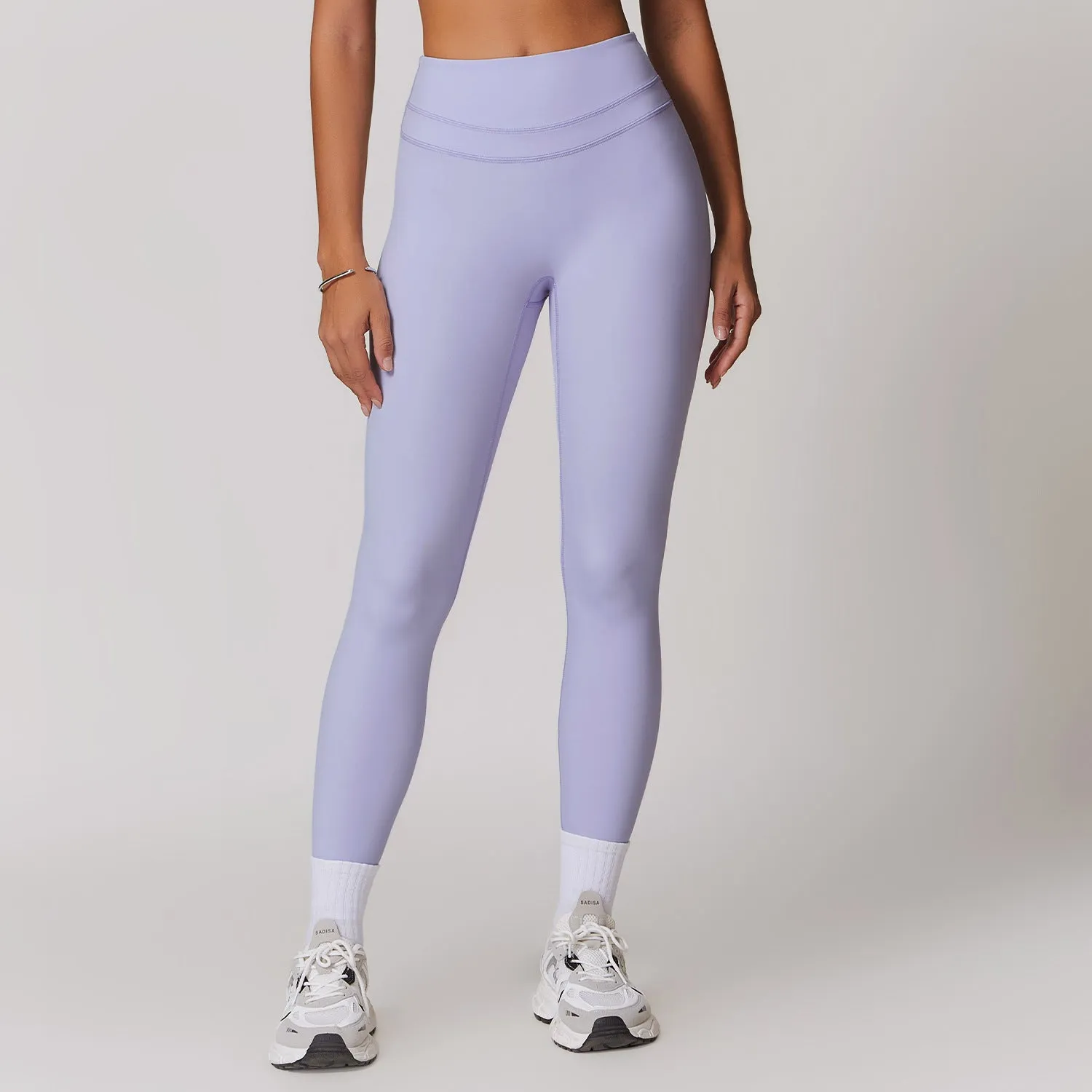 Brushed Tight High Waist Yoga Pants Belly Contracting Hip Raise Fitness Pants Outdoor Running Outerwear Sports Trousers