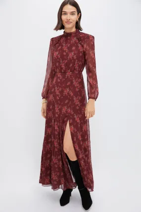 Burgundy Bouquet Adare Dress