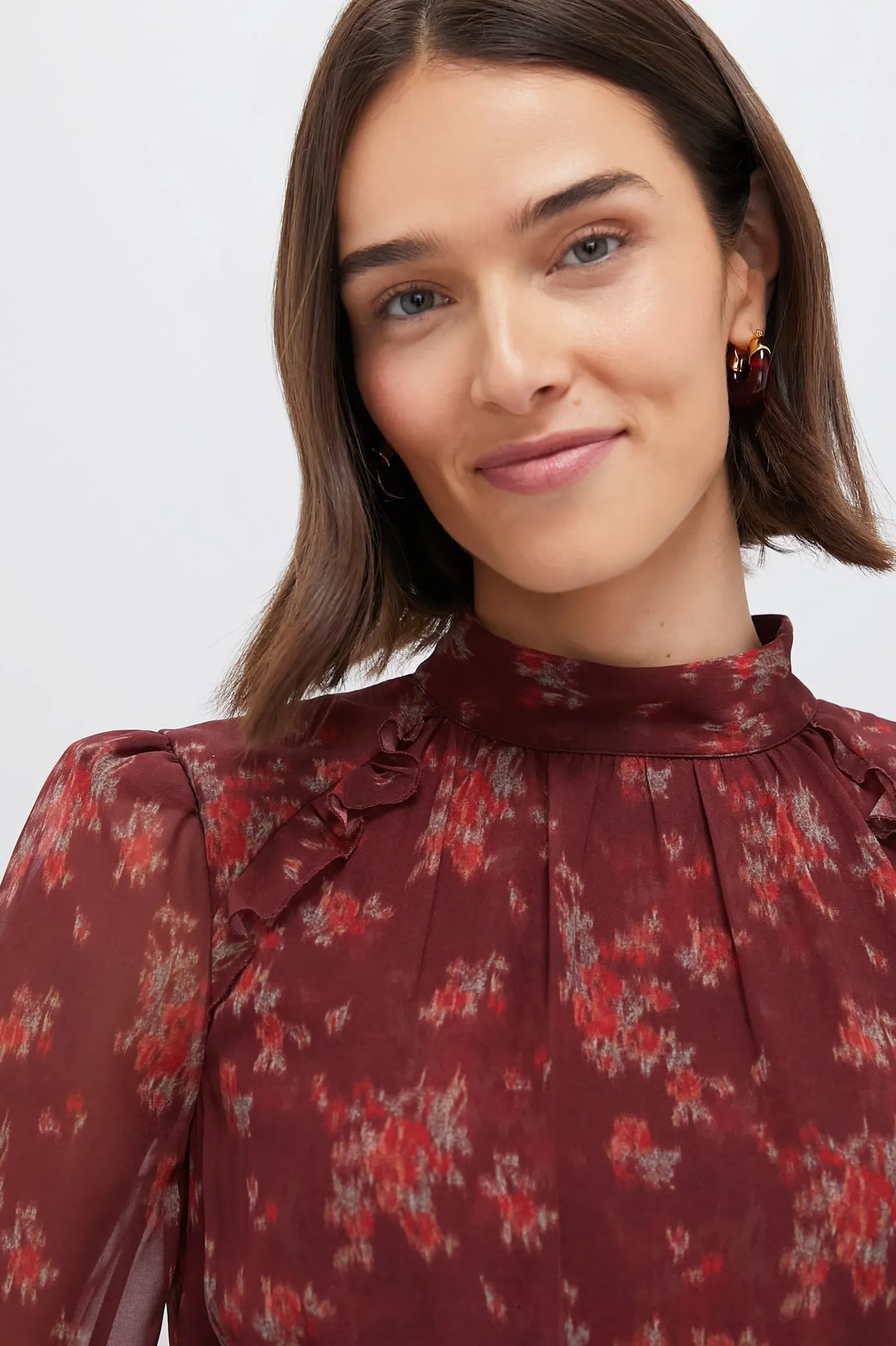 Burgundy Bouquet Adare Dress