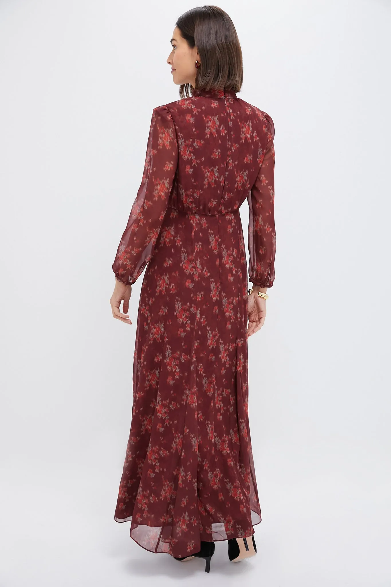 Burgundy Bouquet Adare Dress