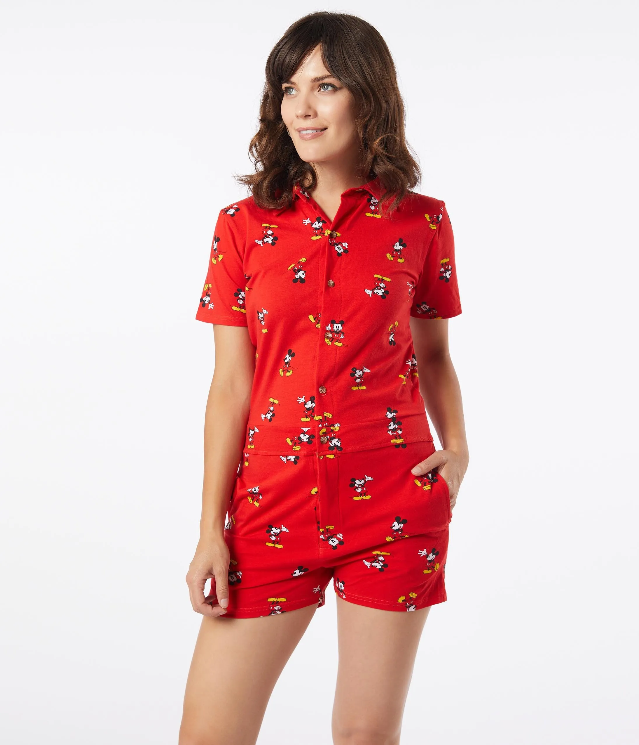 Cakeworthy Retro Mickey Print Romper
