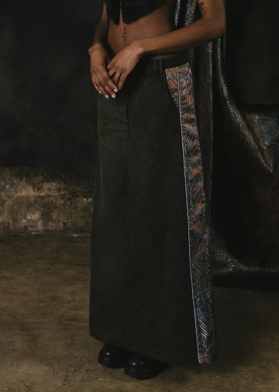 Cha Patch Maxi Skirt