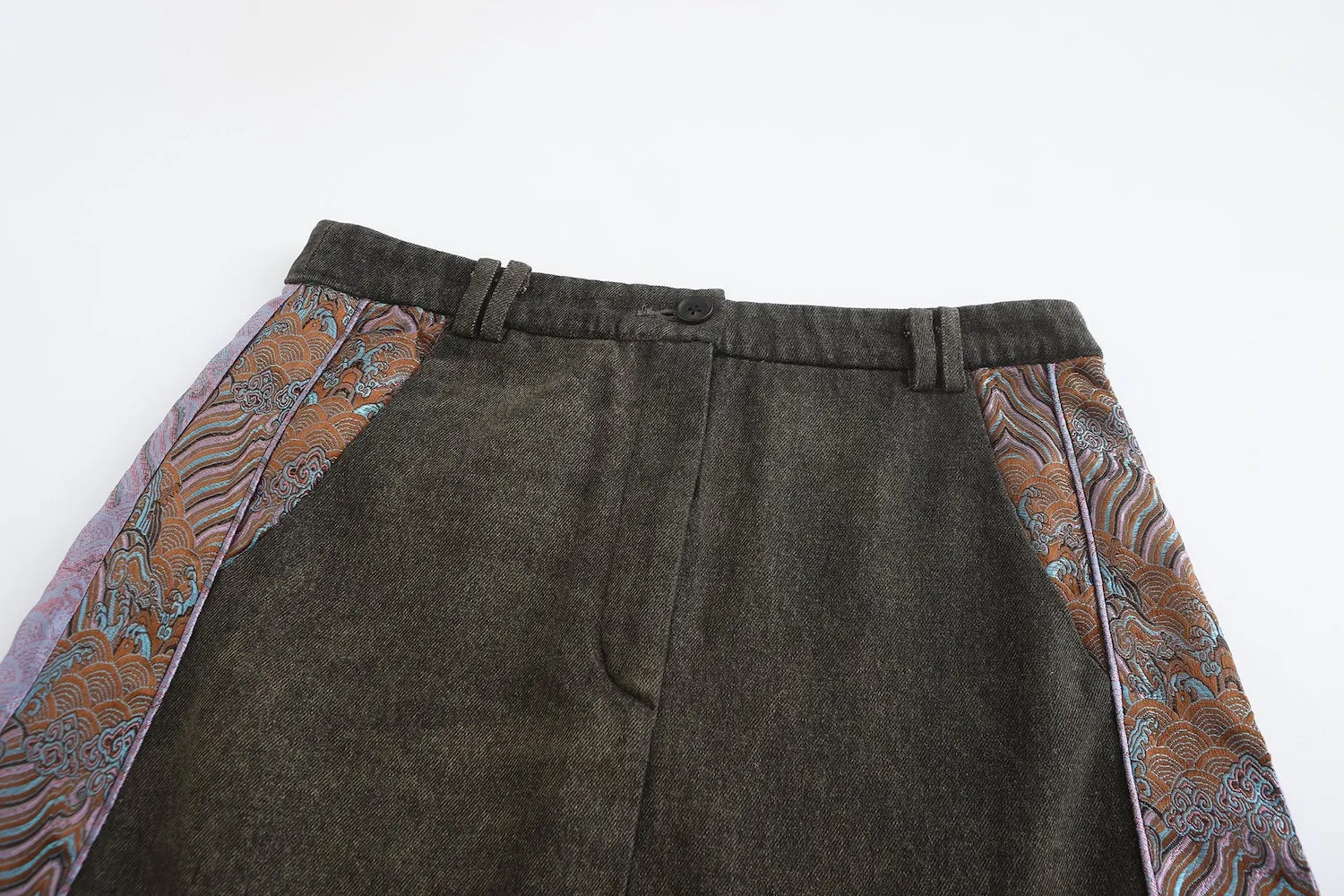 Cha Patch Maxi Skirt