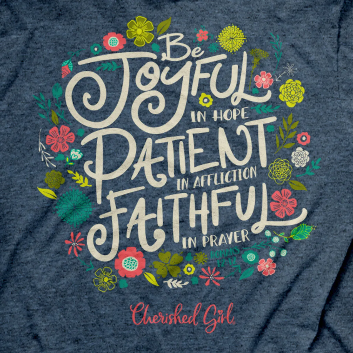 Cherished Girl Womens T-Shirt Joyful