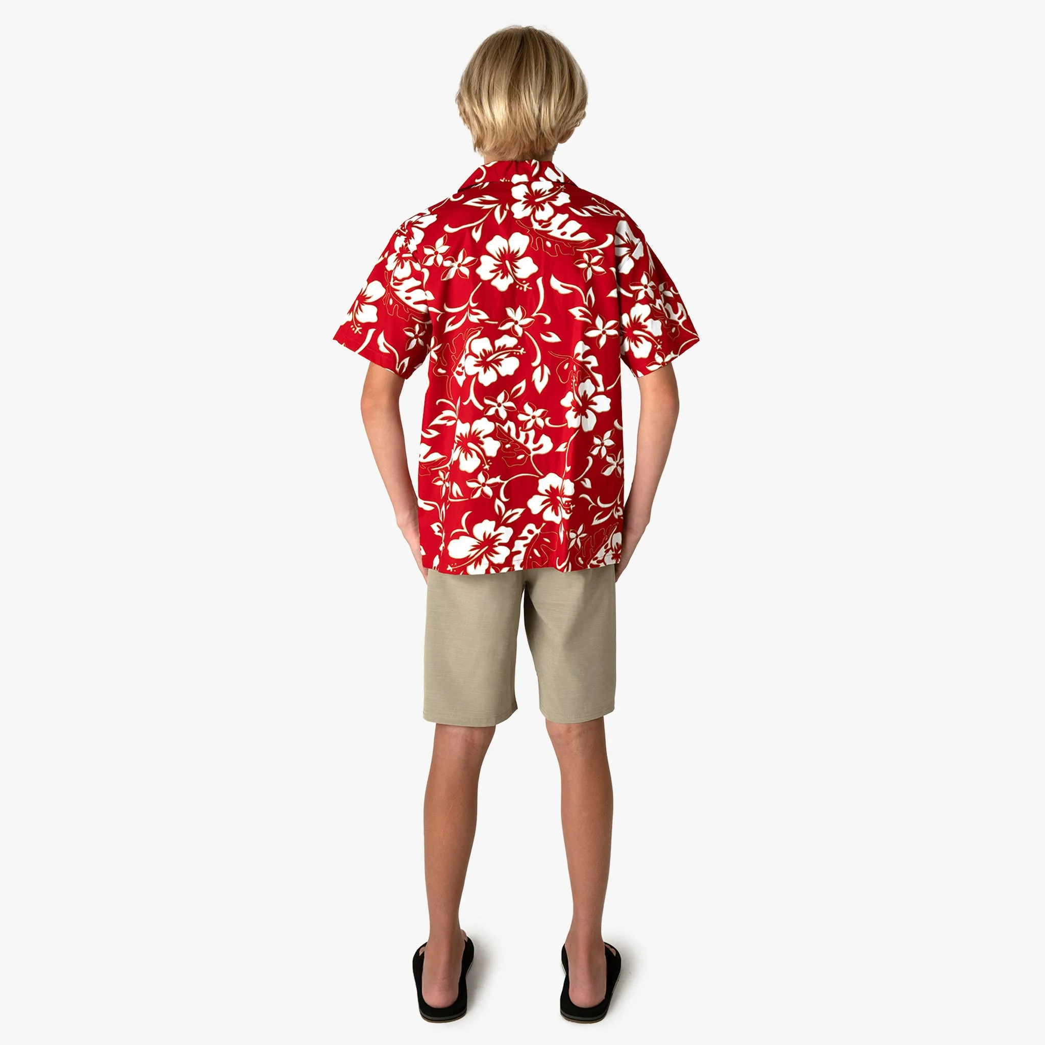 Classic Hibiscus Boys Aloha Shirt