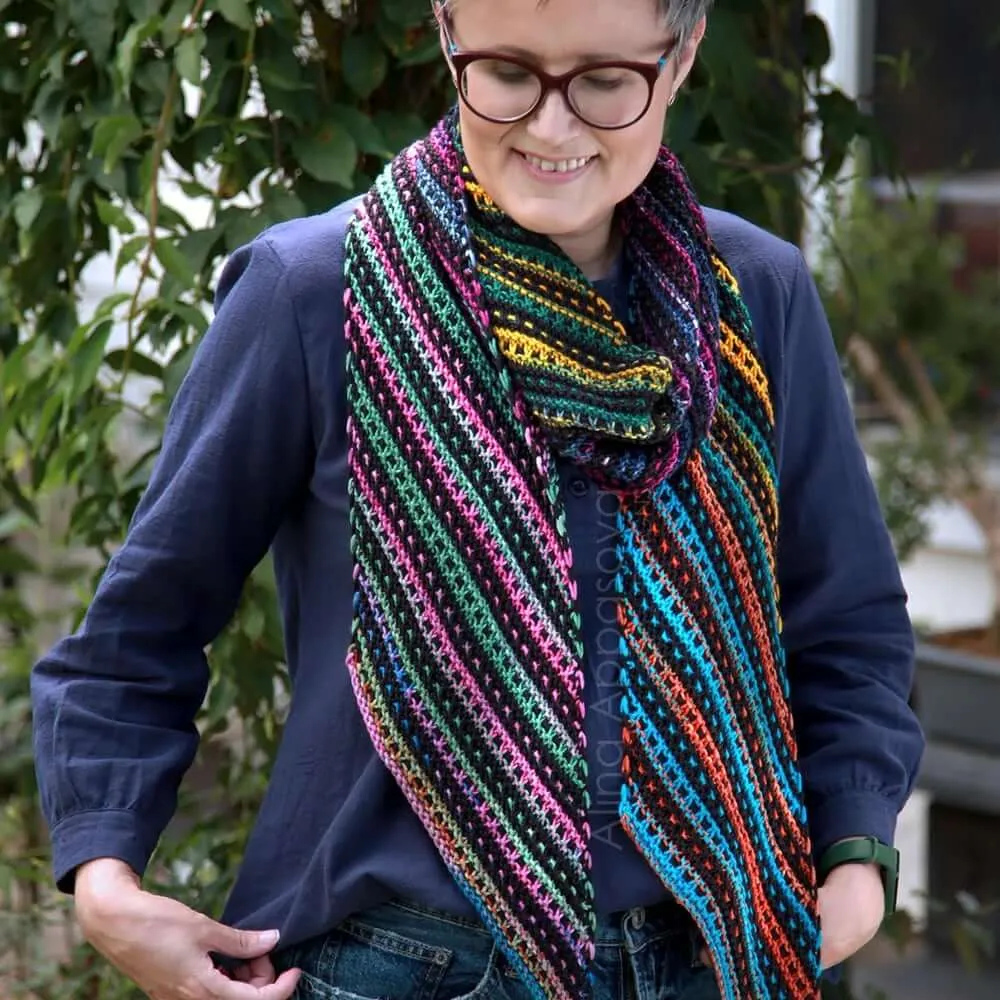 Color Your Pixels Scarf, Knitting Kit