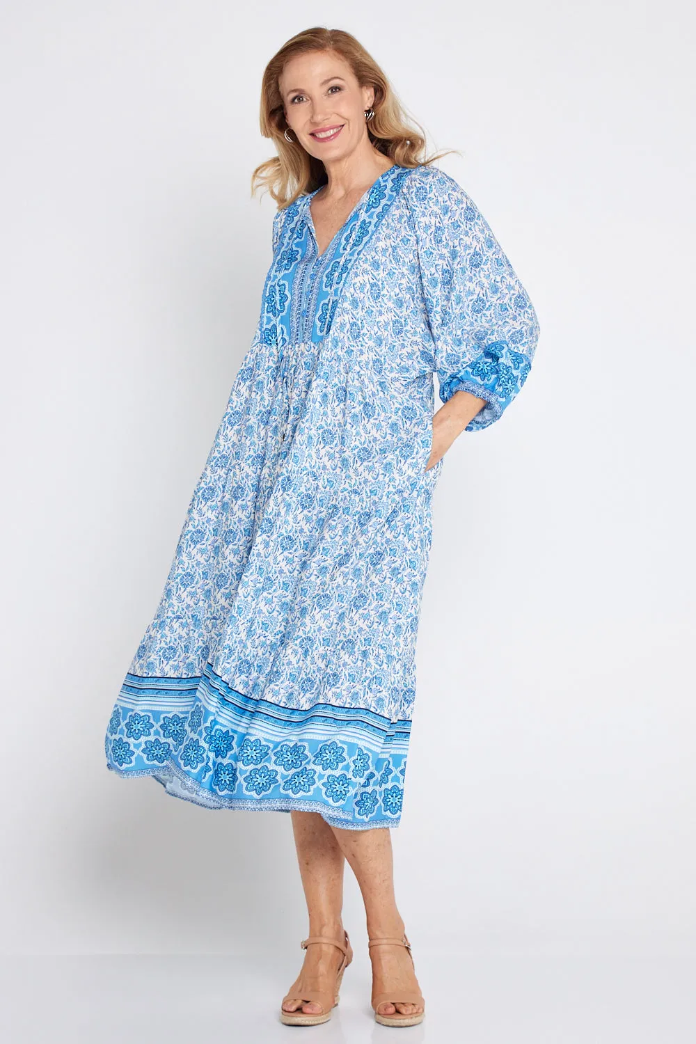 Constance Dress - Morocco Blue