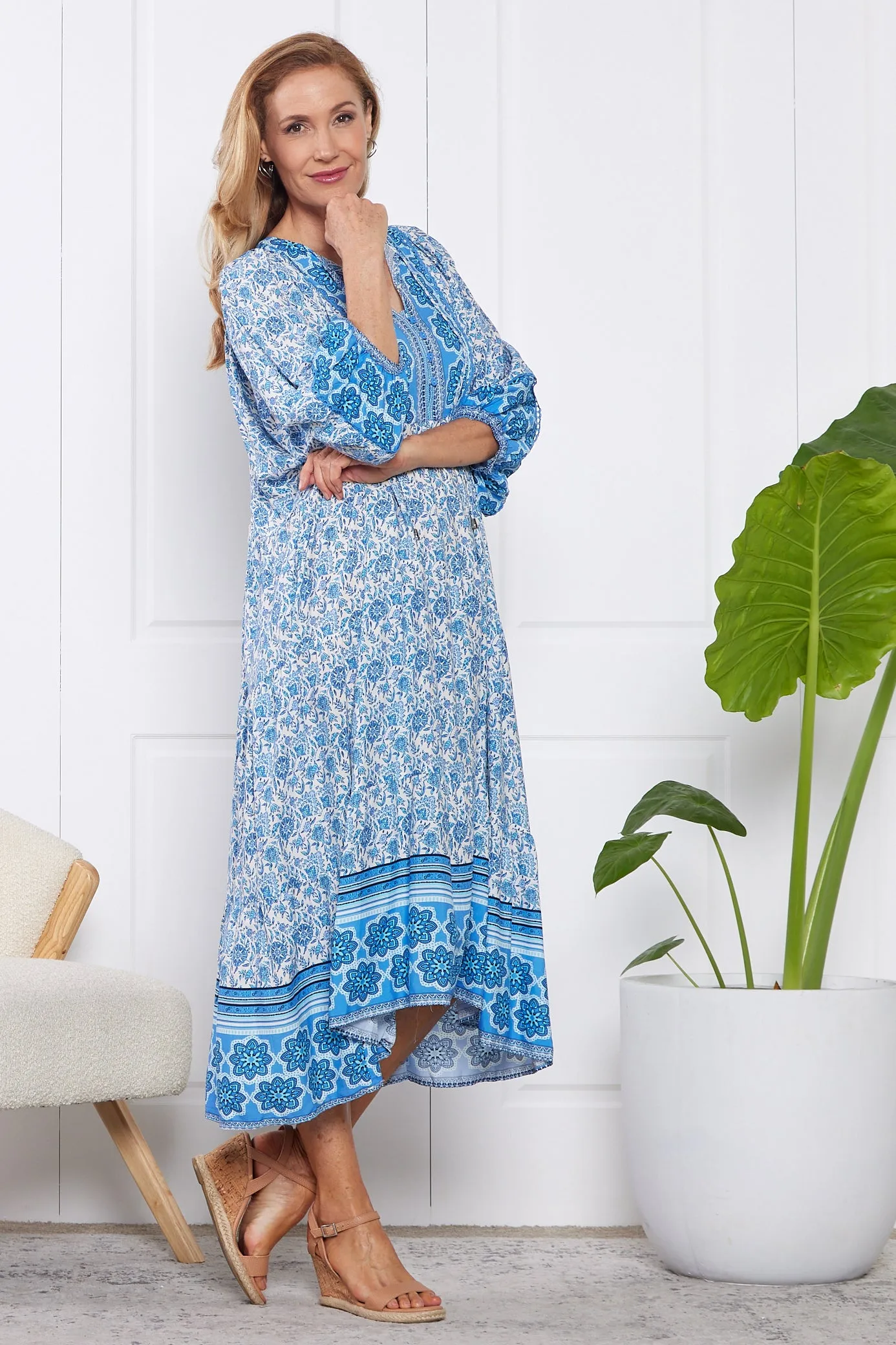 Constance Dress - Morocco Blue
