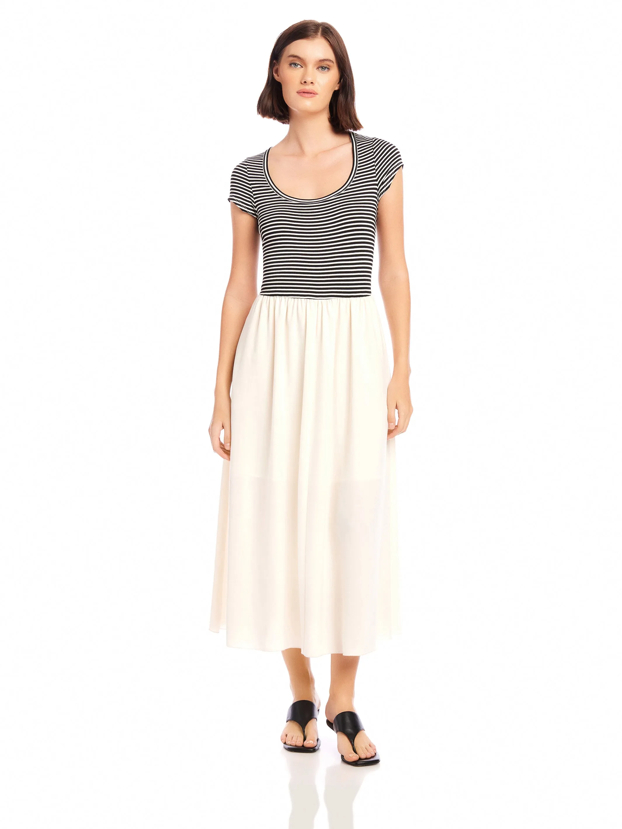 Contrast Hem Sylvie Dress
