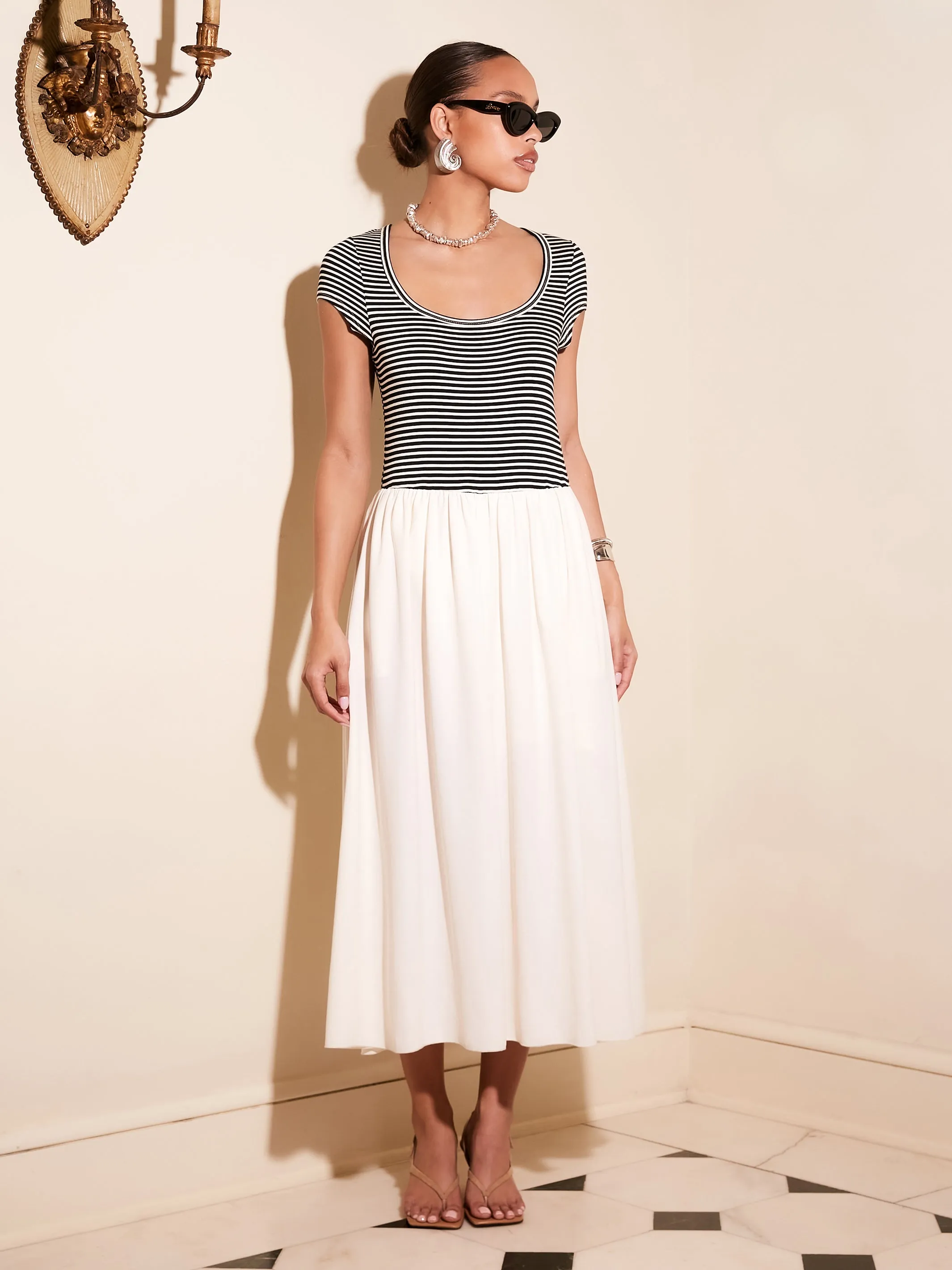 Contrast Hem Sylvie Dress