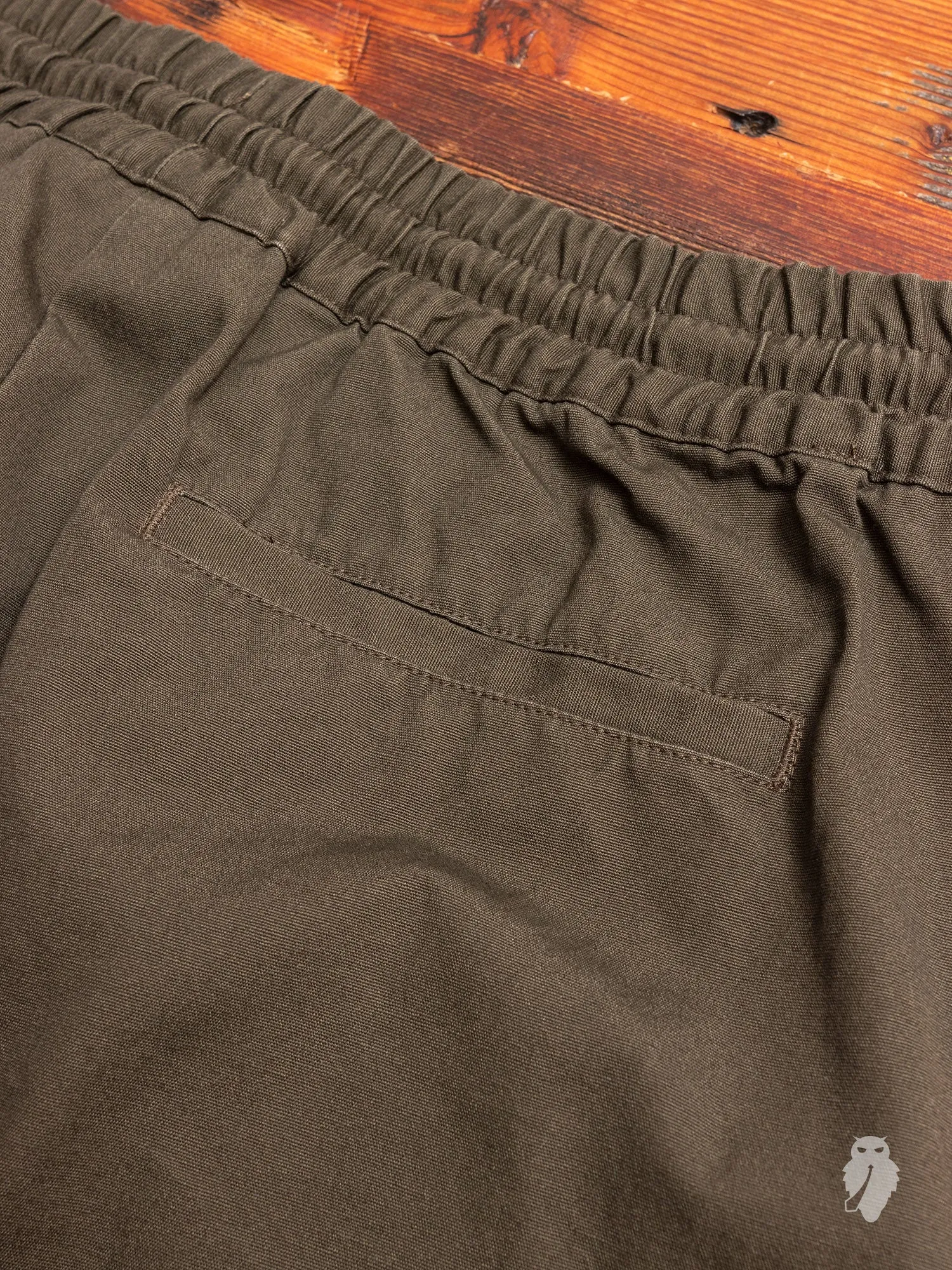 Cropped Pants in Olive Canvas