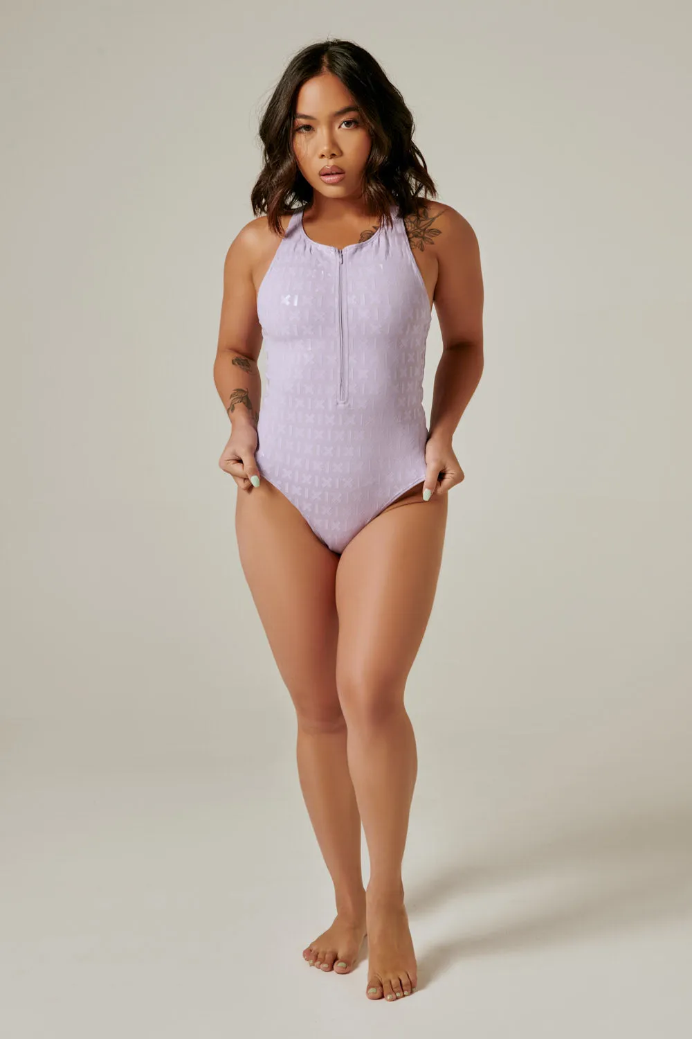 CXIX Gecko Grip Bodysuit - Lilac