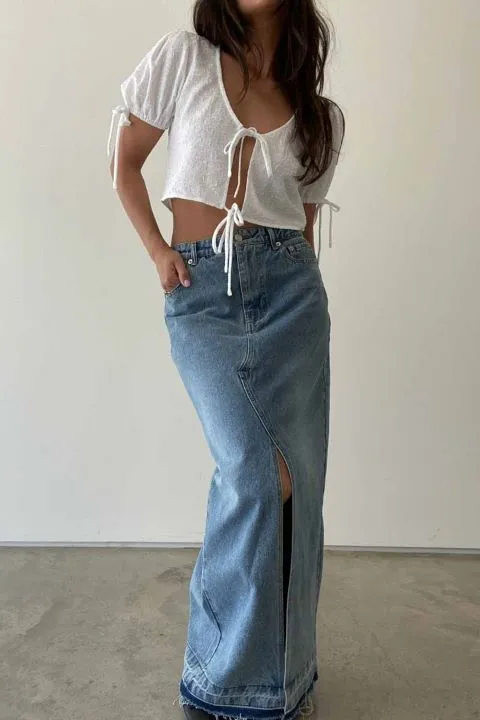 Dakota Denim Maxi Skirt