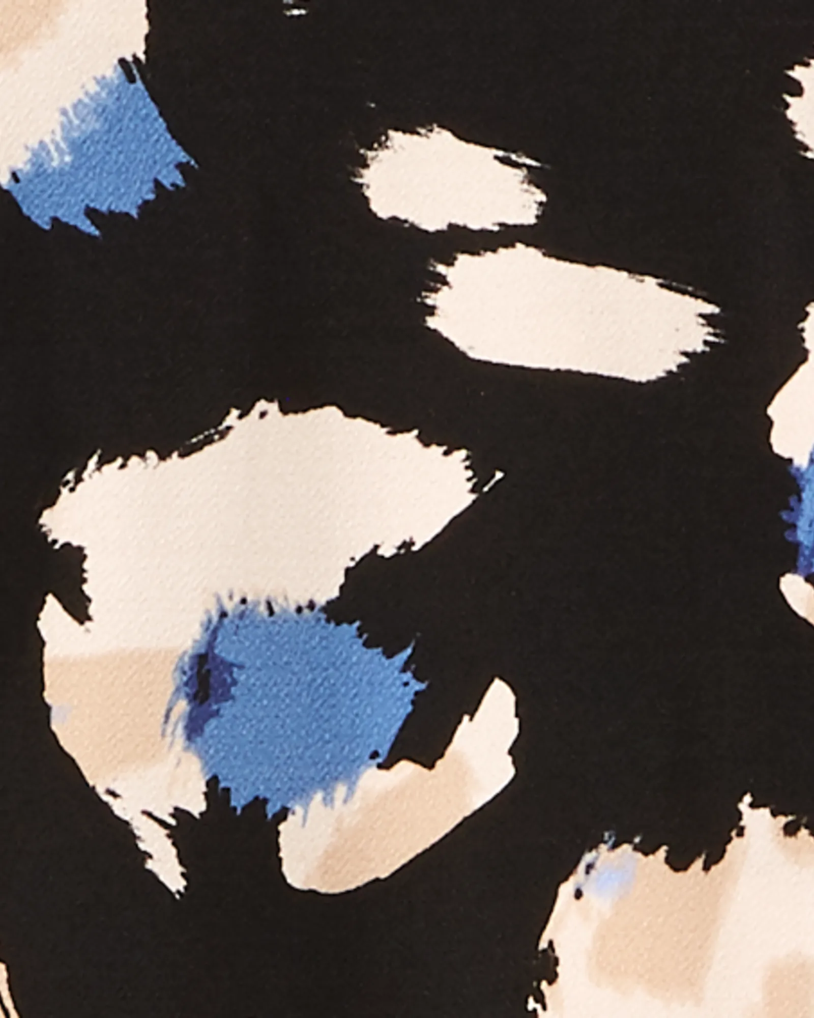 Danica Long Sleeve Blouse | Black / Royal Blue