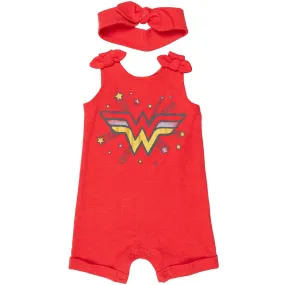 DC Comics Wonder Woman Sleeveless Romper & Headband