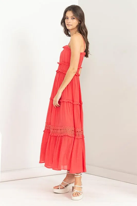 D.Coral Forever Us Ruffle Tiered Maxi Dress